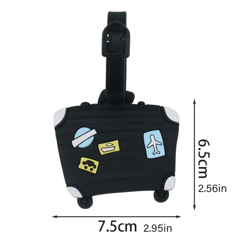 Étiquette de bagage de voyage en forme de valise, étiquette de sac à main en PVC, étiquettes nominatives de bagage, carte d'embarquement d'enregistrement d'avion, accessoires de voyage