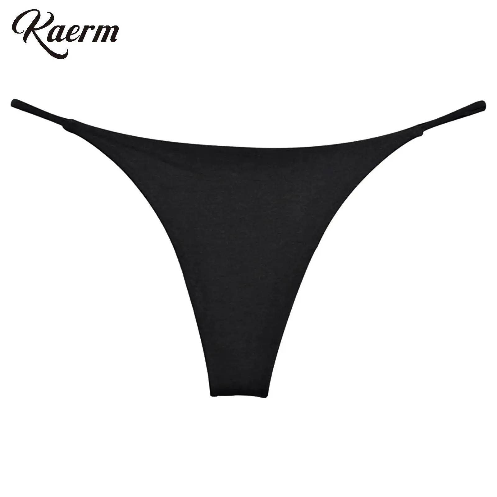 Womens Low Rise G-String Thong Bikini Bottom Beach T-back Swimwear Panties Stretch T-back Tangas Low Rise Hipster Sexy Underwear