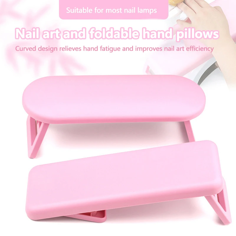 Folding Nail Hand Manicure Rest Arm Stand Pillow Cushion Holder Table Desk Armrest Sponge Support Mat Polish Tool Practice Salon