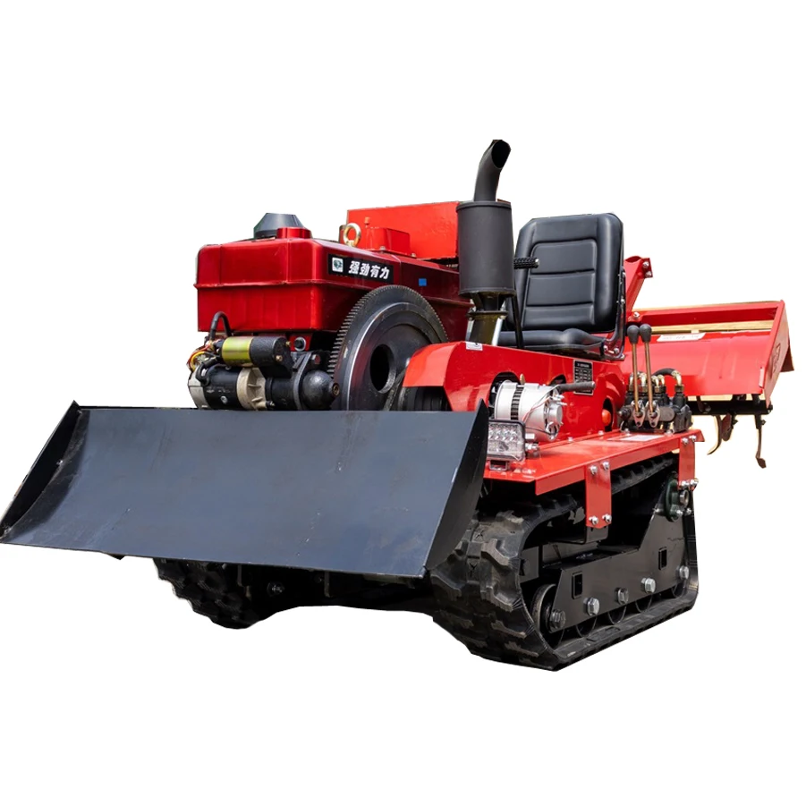 Crawler Multi-function Rotary Tiller Diesel Power Back  Agricultural   Motorbineuse