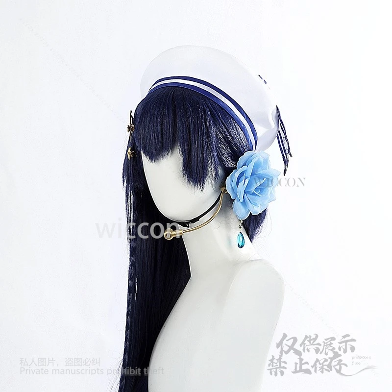 أنيمي سونودا أومي تأثيري الحب لايف الأزرق كيوبيد فستان Kawaii أداء موحد تأثيري الباروكات مجموعة كاملة لعب الأدوار الفتيات مخصصة