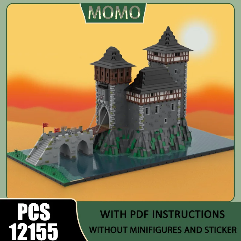 

Medieval Model Moc Building Blocks Modular Wolfpack Tower Model Technology Brick Assembly Construction DIY Toys Holiday Gifts