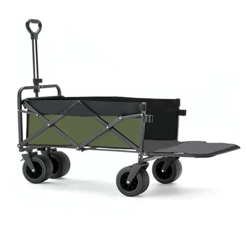 After driving the camping cart, camp, outdoor folding oversized camping trolley trolley