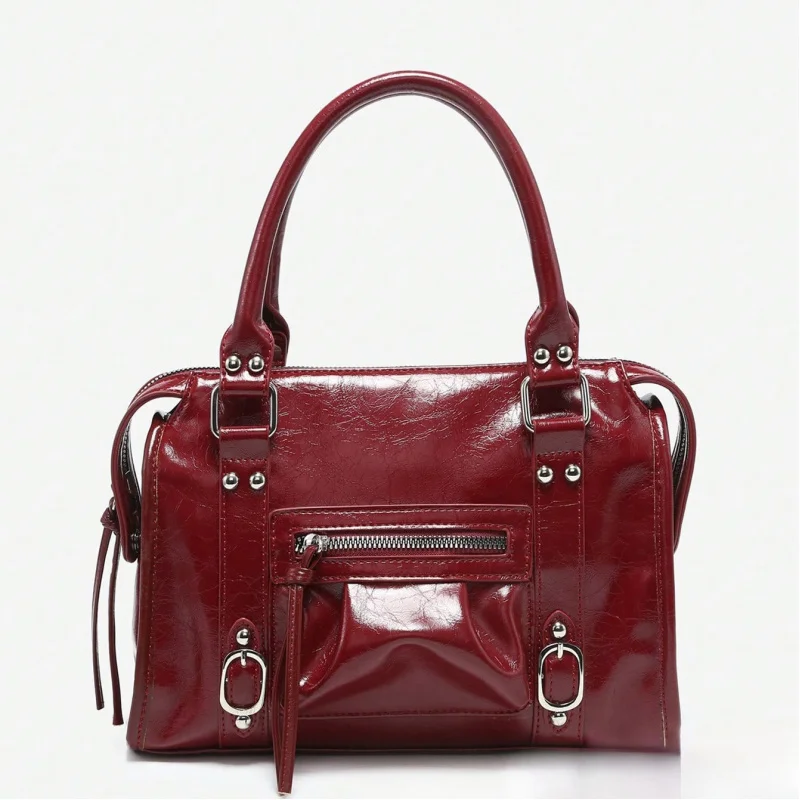 Women's vintageY2KMotorcycle punk style studded handbag can be worn over the shoulder and is a great accessory