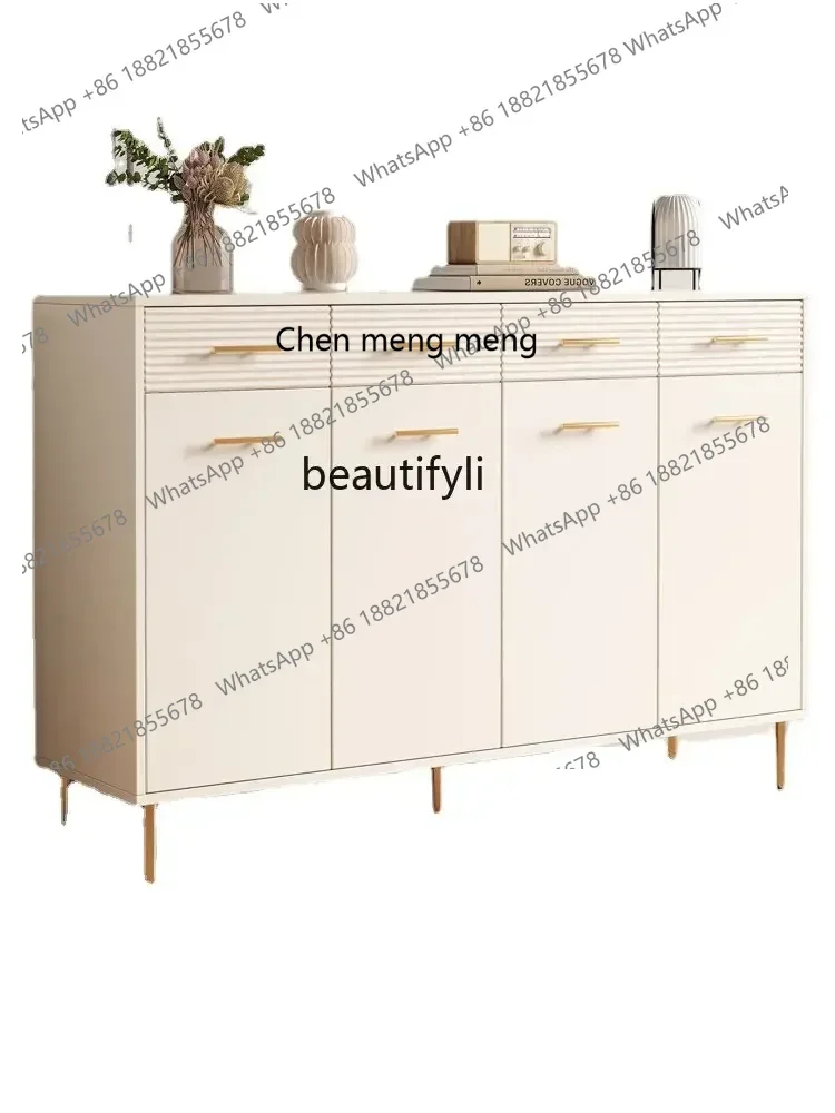 ss 8617 Shoe Cabinet Home Modern New Solid Wood Entrance Cabinet Door Storage Rack Locker Storage Cabinet