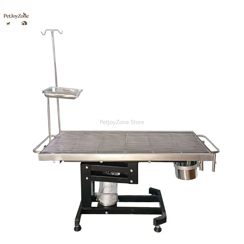 

Veterinary Hydraulic Operating Table With Foot Control Lift 304 Stainless Steel Animal Surgery Table For Dog Clinic