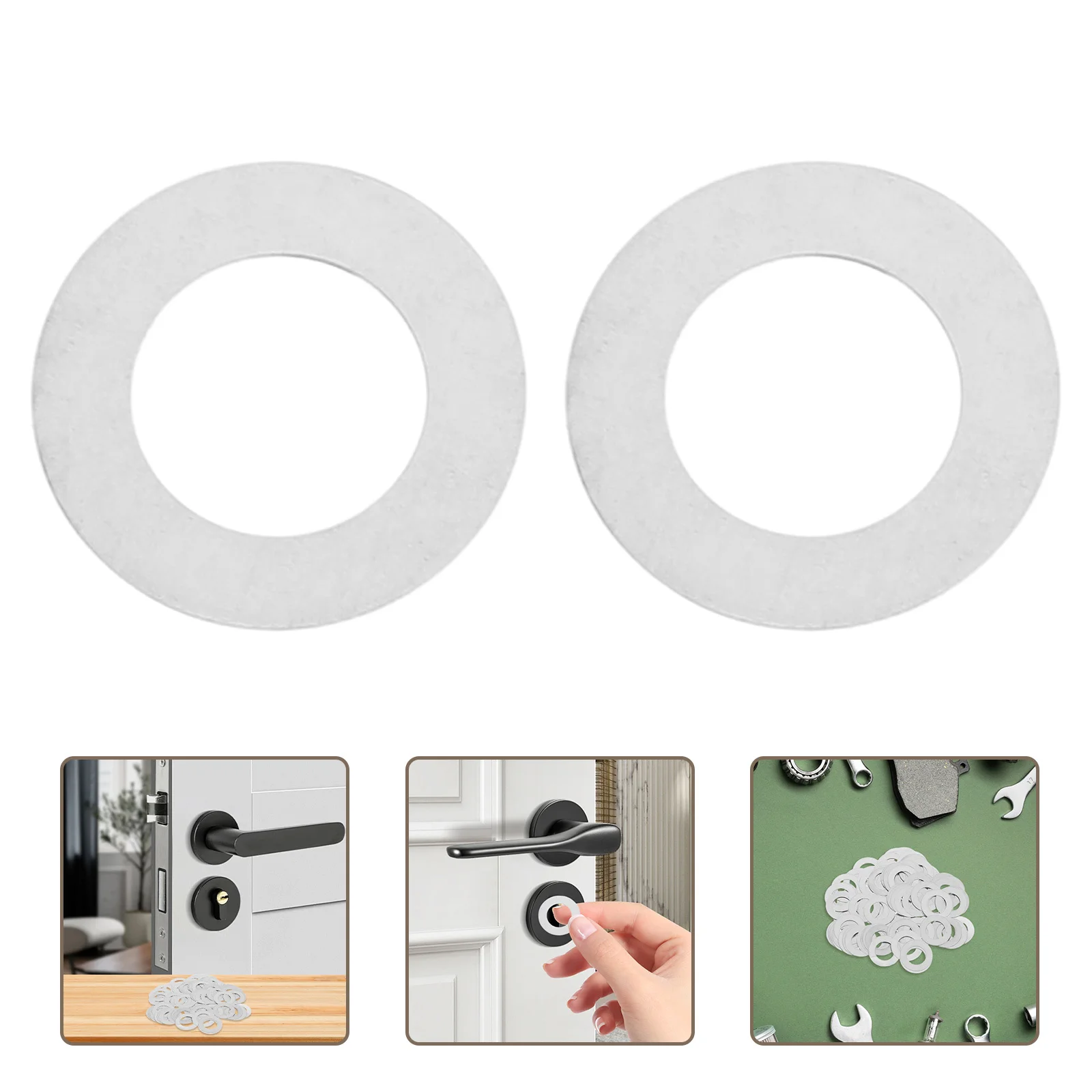

100Pcs Metal Flat Washers for Door Hardware Maintenance Durable Easy Install Noise Reduction Spacer Stabilizer