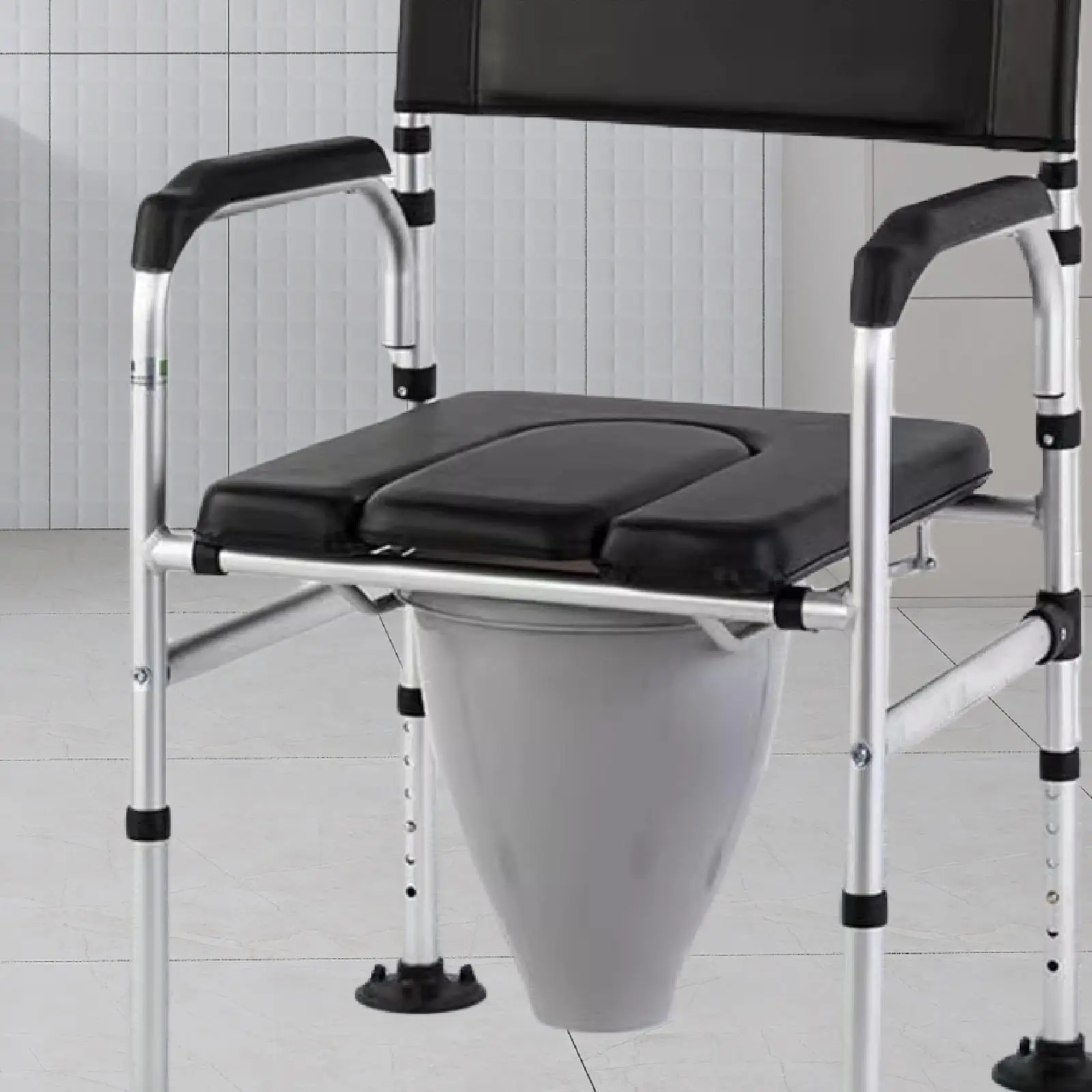 PVC Bedside Commode Seat Pad Soft Universal Waterproof Cushion Easy Install for Elderly Shower