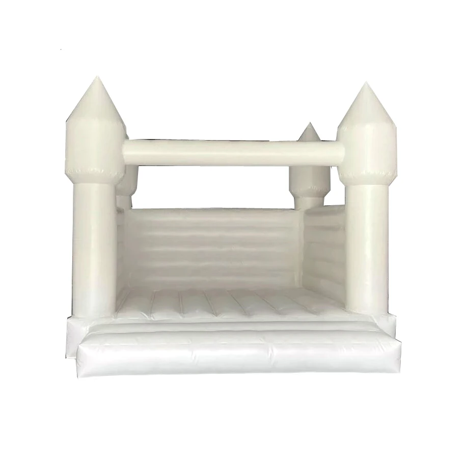 YLWCNN New Inflatable Bounce House Kids Inflate Trampoline Bouncy Game Inflatable Toys White Bouncer Bed With Blower Customized