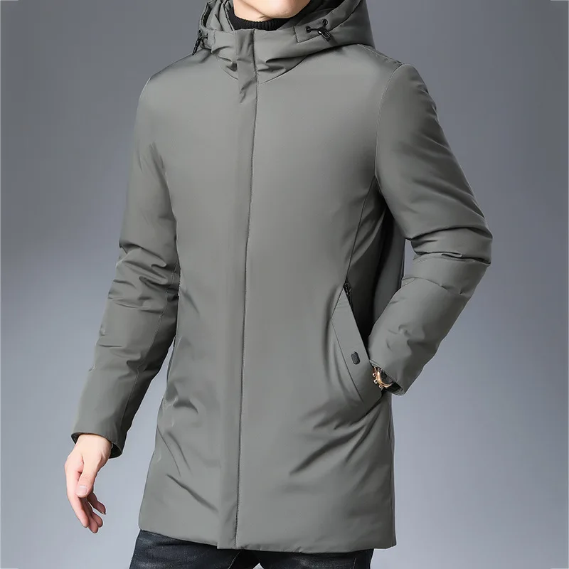 Mannen 2022 Winter Warme Dikke Hooded Parka Jas Jas Mannelijke Fashion Warm Uitloper Outfits Klassieke Grote Zakken Parka Mannen Winddicht