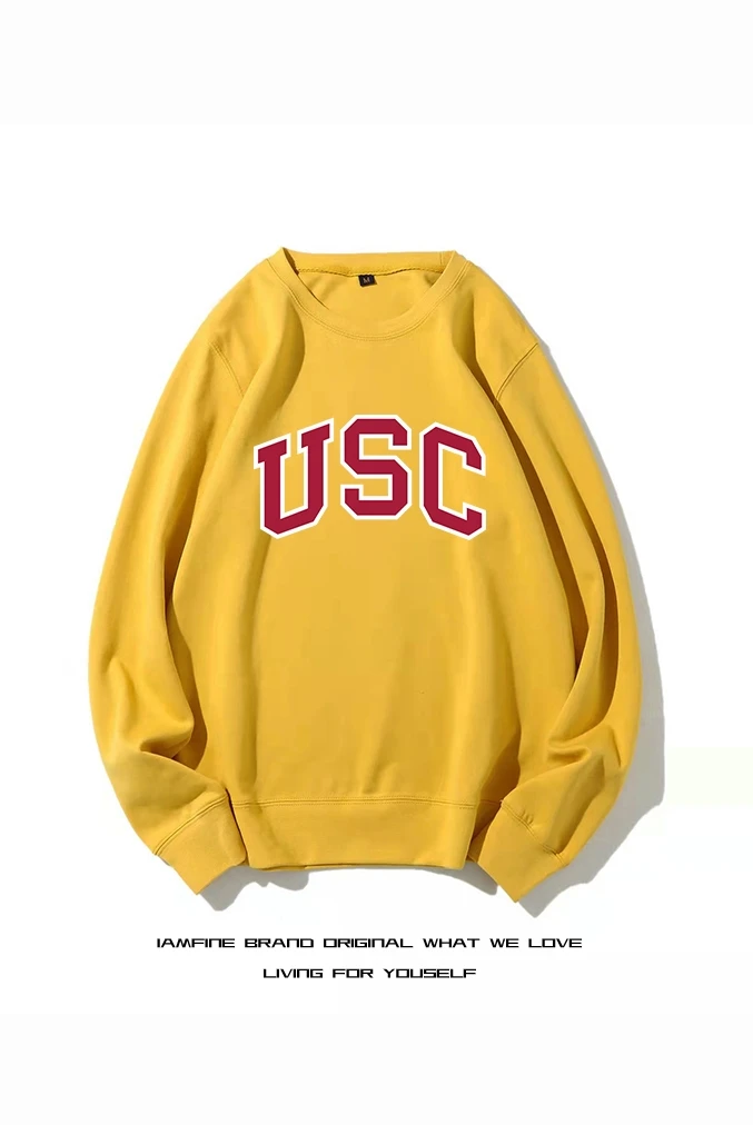 USC Basketball Autumn  Fashion Casual Hoodies For Men Woman Sweatshirt Basic Solid Color High Quality Streetwear Top Thicker