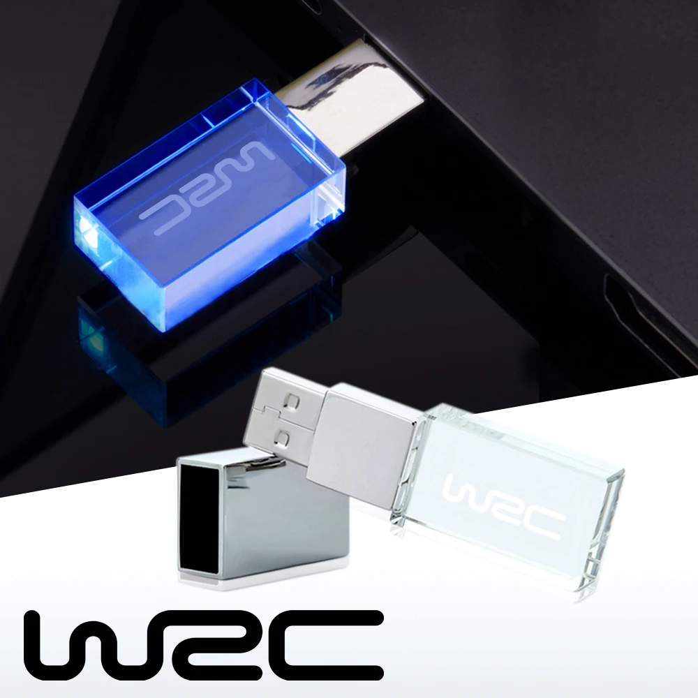 Car glass USB drive Color dimming car accessories for wrc fia World rally championship logo