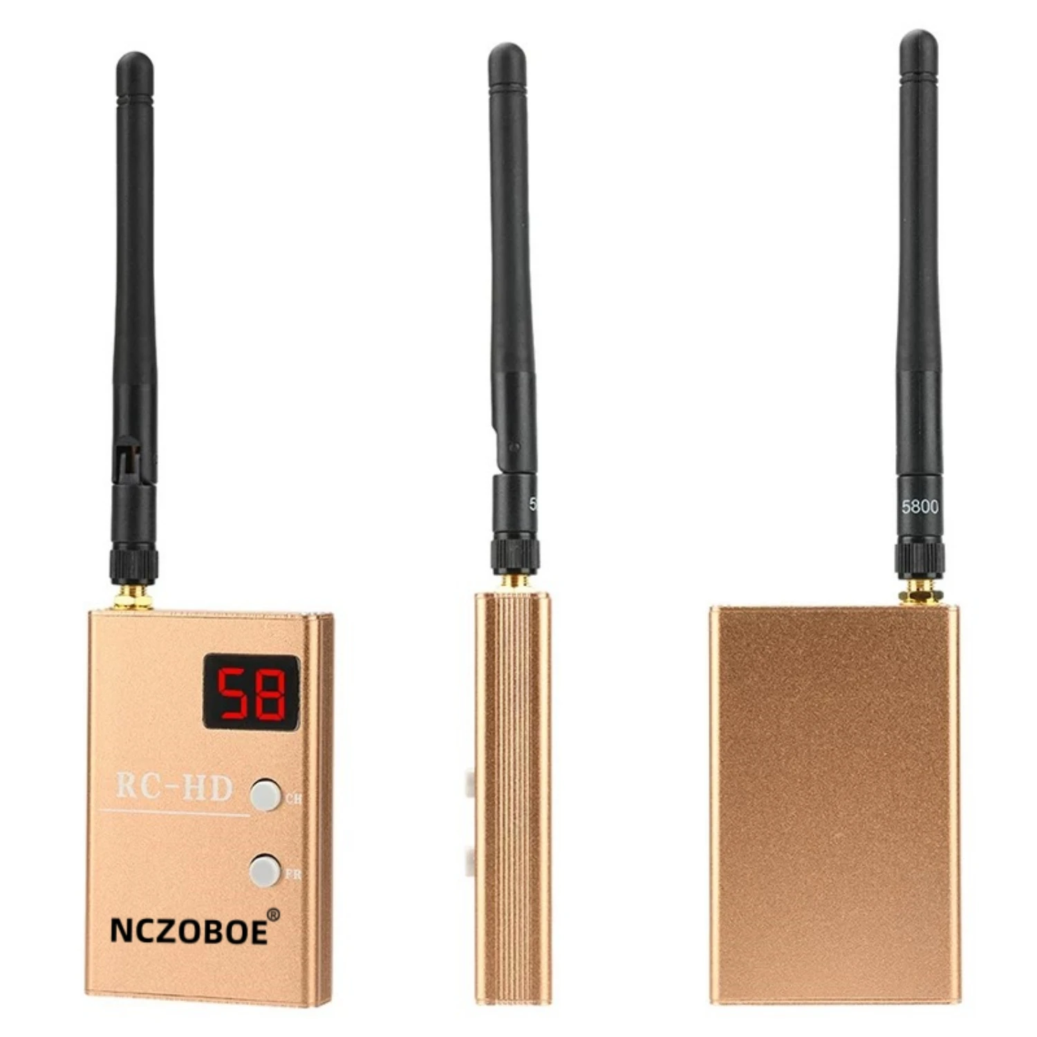 NCZOBOE RC832HD RC-HD FPV 5.8G/5.8GHz 48-Channel HDMI Receiver Wireless Analog Signal Receiver for Quadcopters with Audio Power