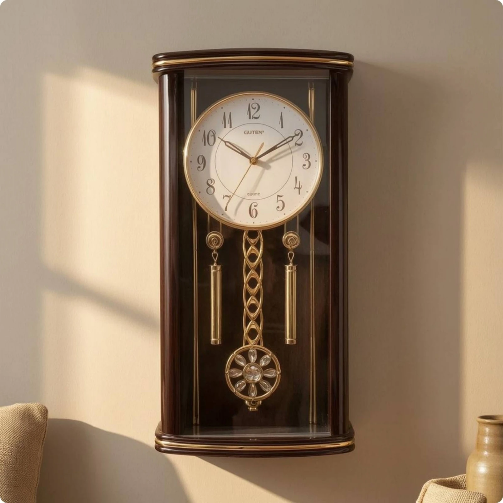 Pendulum Wall Timepiece Arabic Numerals Quartz Pendulum Timepiece