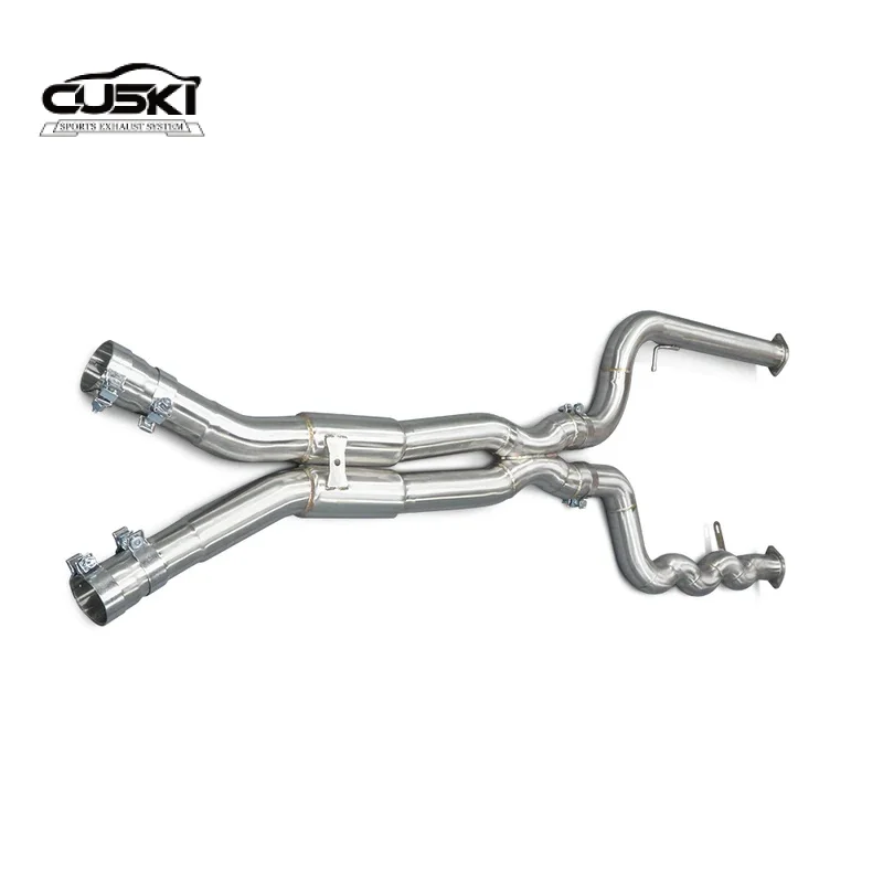 

Детали модификации автомобильной выхлопной системы с высоким расходом — буквенная длина, средняя для BMW M4 M3 G80 G82 3.0T 2021-2022, выхлопной канал автомобиля