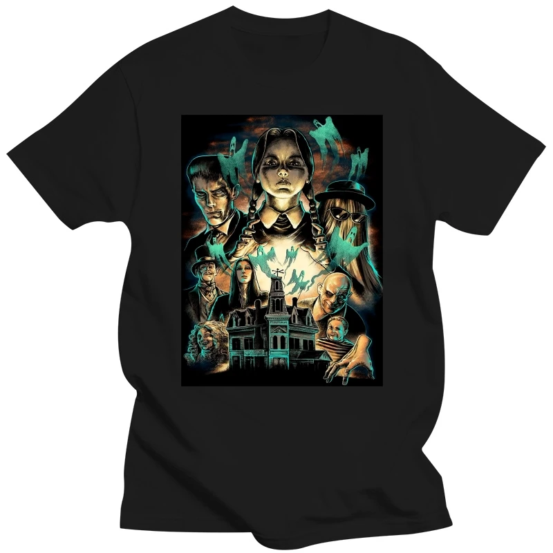 The Addams familly V1 BLACK T SHIRT ALL SIZES S-5XL Christina Ricci Ra&uacutel Juliá