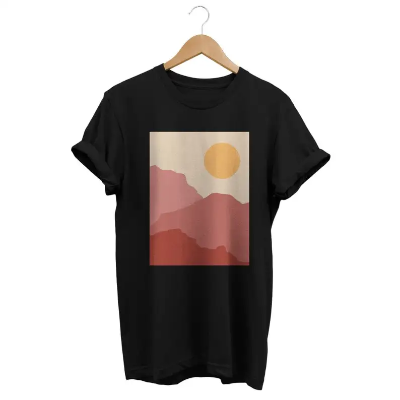 

Sunset Abstraction: Minimalist Landscape Artistic Tee