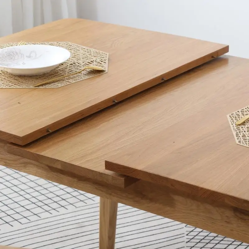 

Customizable Japanese-style log rectangular folding 6-person dining table