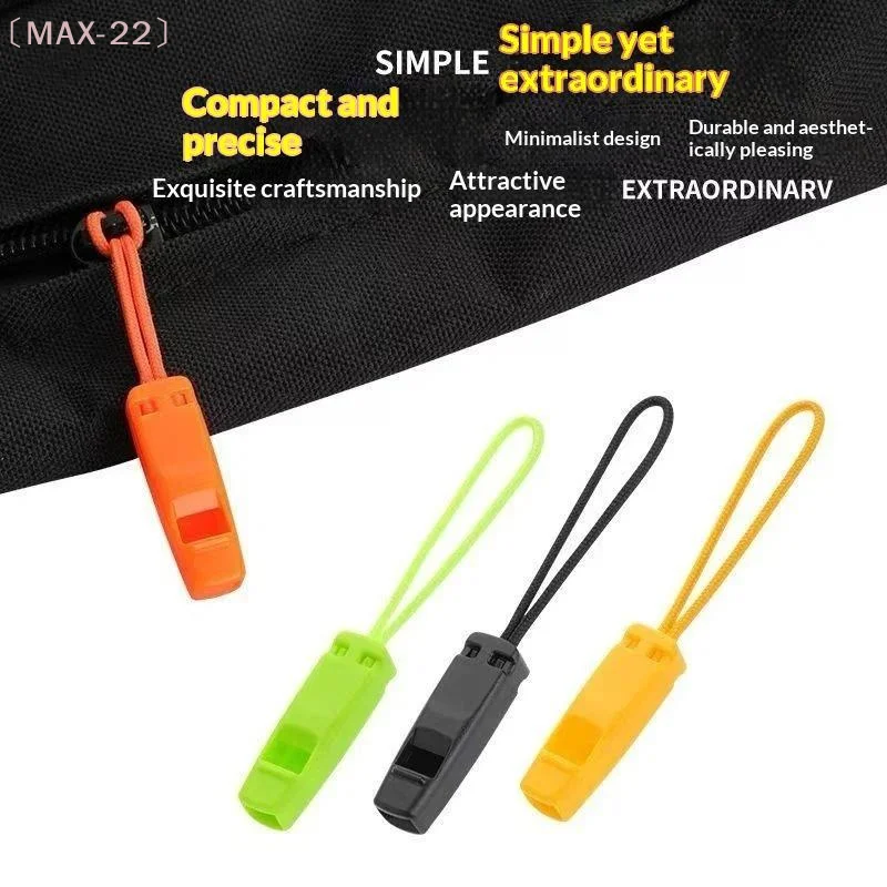 〔MAX-22〕5Pcs Portable Emergency Survival Whistles With Braided Lanyard Outdoor Camping Hiking Safety Signal Whistle Random Color