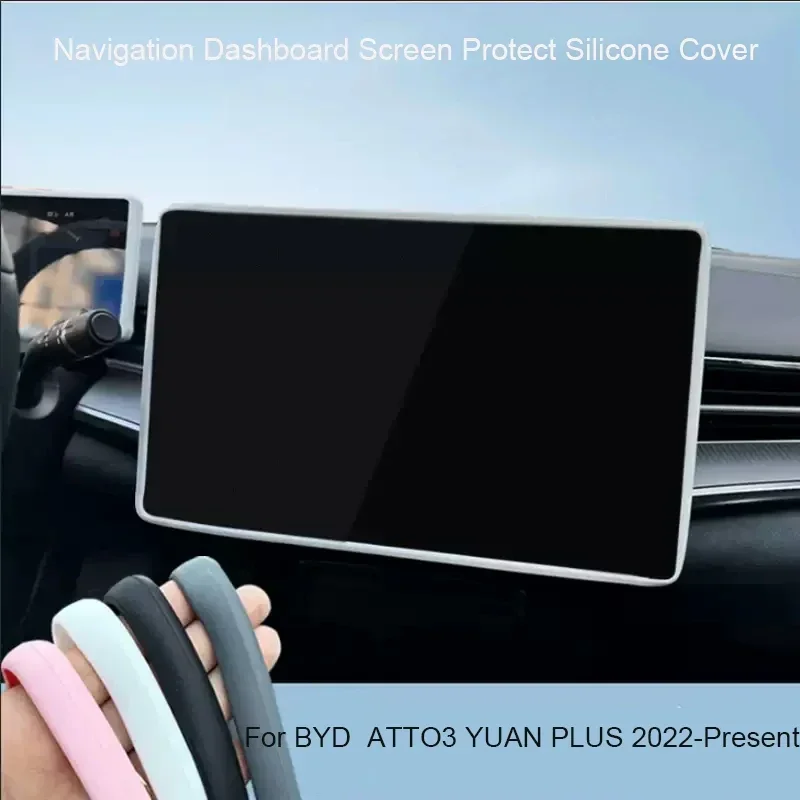 

Car 12.8"15.6"Navigation Screen Protective Silicone Cover Auto 8.8"Dashboard Display Cover For BYD ATTO3 YUAN PLUS 2022-Present