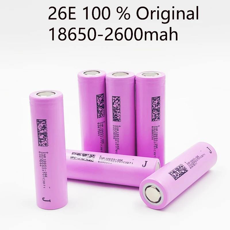 2600mAh 18650 akumulator litowy INR18650 26E 3.7V wysokie rozładowanie 30A ogniwo Bateria do śrubokręta