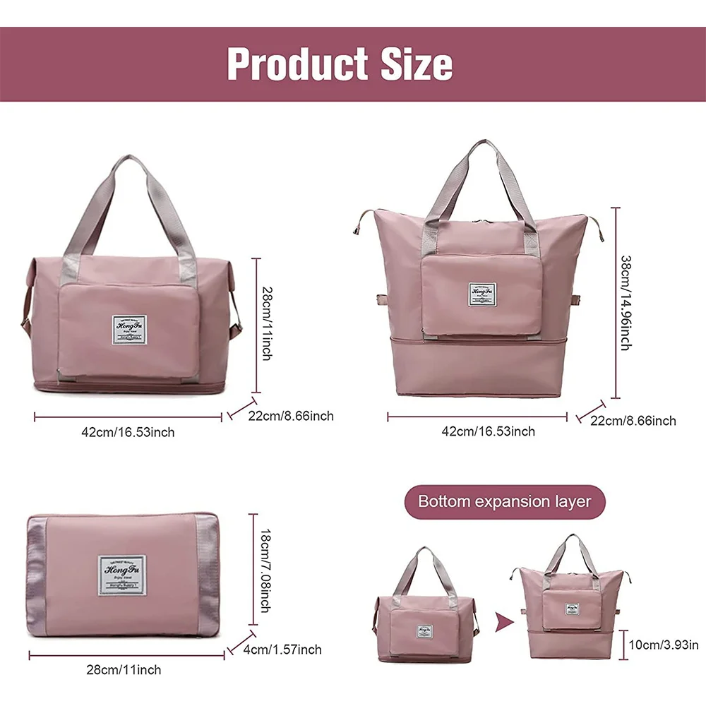Foldable Travel Bags Unisex Large Capacity Portable Luggage Duffle Bag Women Men WaterProof Handbags Training Shoulder Tote Bags