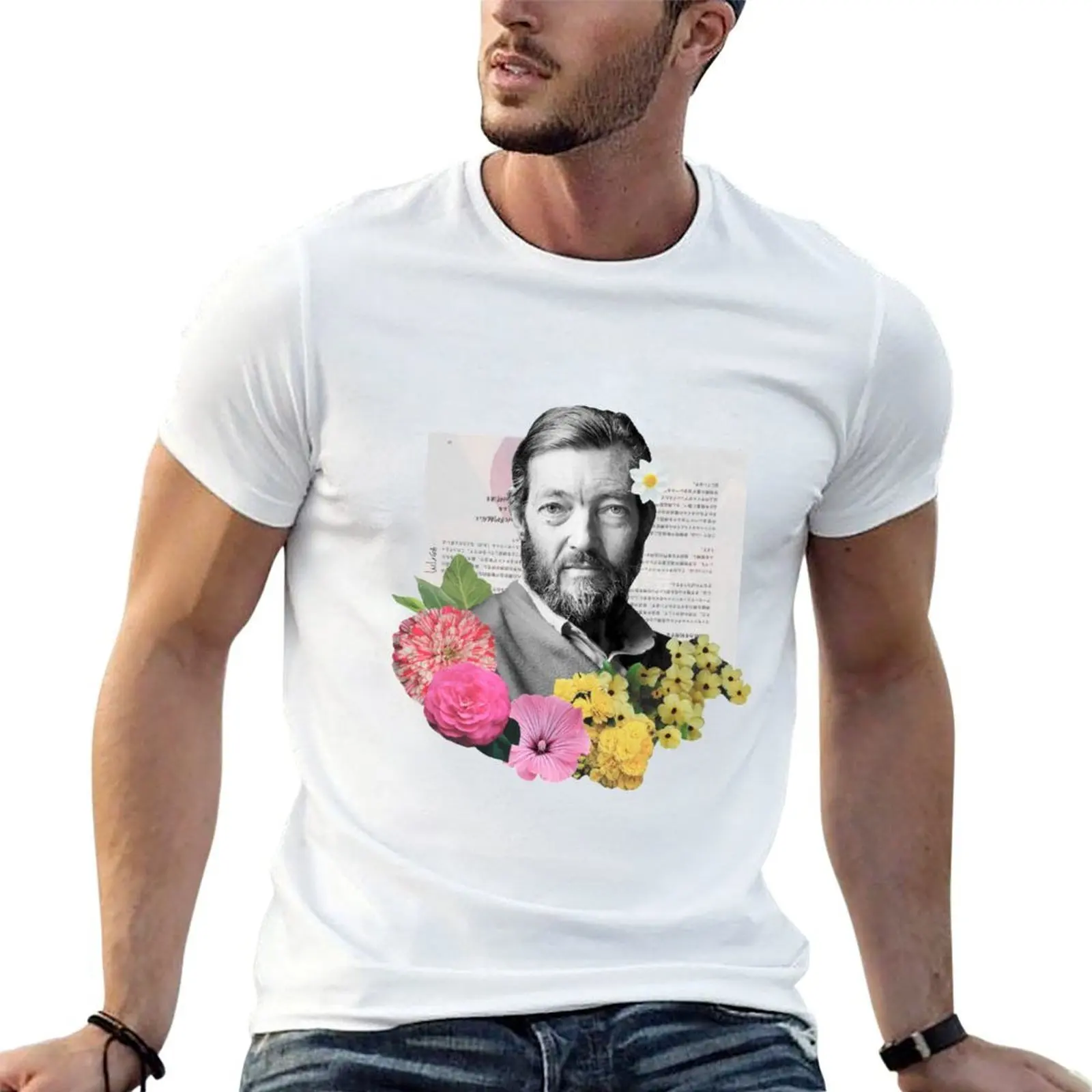 Julio Cortazar Collage T-Shirt designer shirts funny gifts mens tall t shirts
