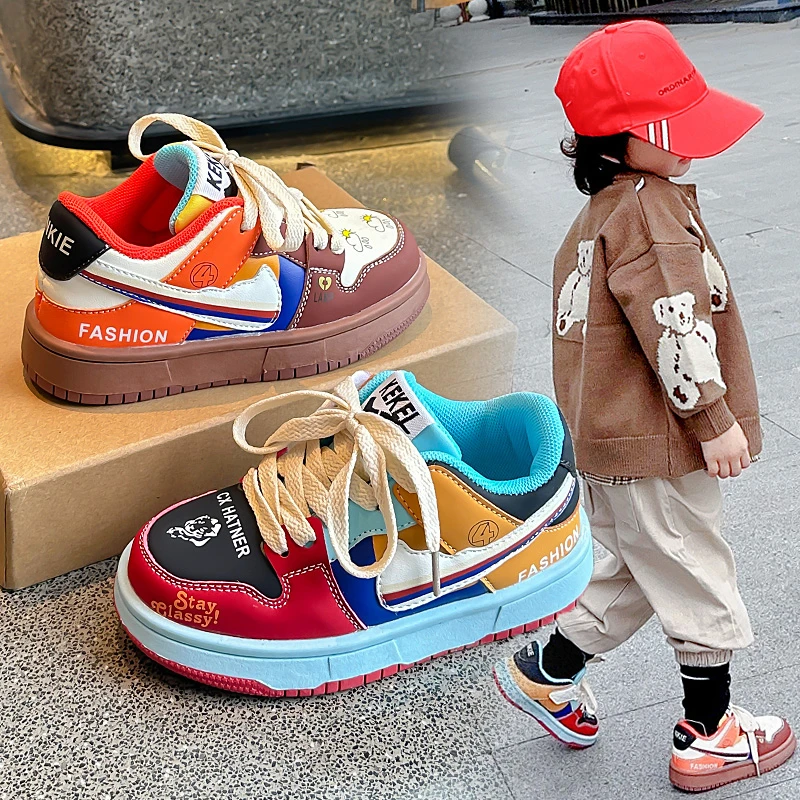 Children\'s Shoes Korean Edition Boys\' Mandarin Duck Comfortable Board Shoes New Girls\' Fashion Versatile Sports Shoes