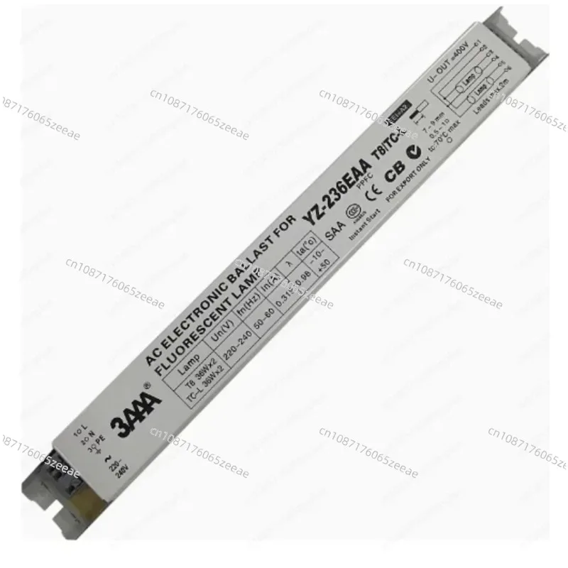 3AAA YZ-236EAA T8 TC-L 220-240V 2x36W 2x40W L290D Neon Lamp / Fluorescent Lamp Electronic Ballast