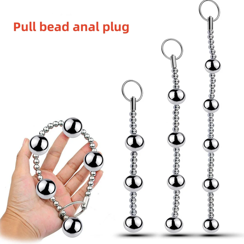 

Metal back court five balls pull bead anal retraction vagina ball couples flirt fun adult sex supplies 5 balls pull bead pull ba