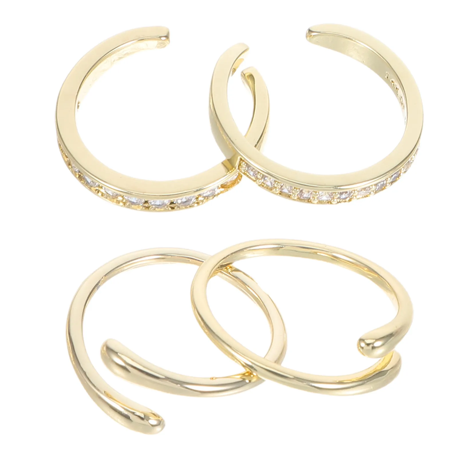 4 Pcs Cute Toe Ring Aesthetic Rings Adjustable Beach Boho for Women Feet Jewelry