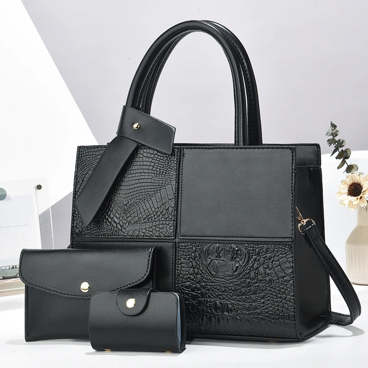 

Fashionable Versatile Large Handbag Women's Crossbody Shoulder Bag Simple Personality Korean Style Daily Use PU Material