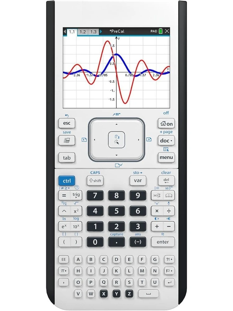 Instruments Calcolatrice grafica a colori TI-Nspire CX II con software per studenti (PC/Mac) Bianco 3,54 x 7,48