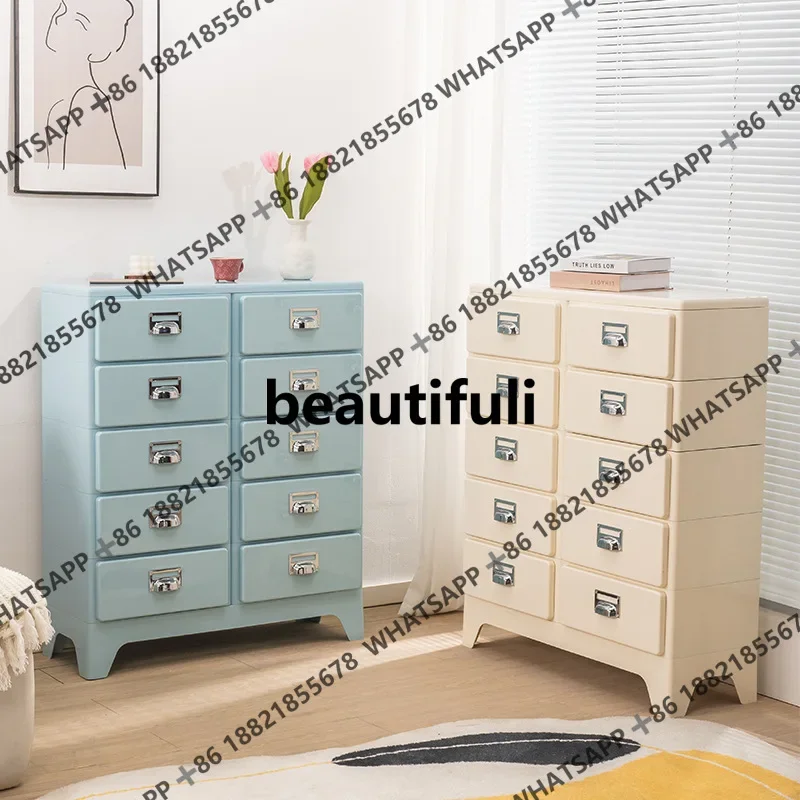 XRetro three-bucket cabinet, bedroom bedside, drawer storage, file storage, drawer cabinet