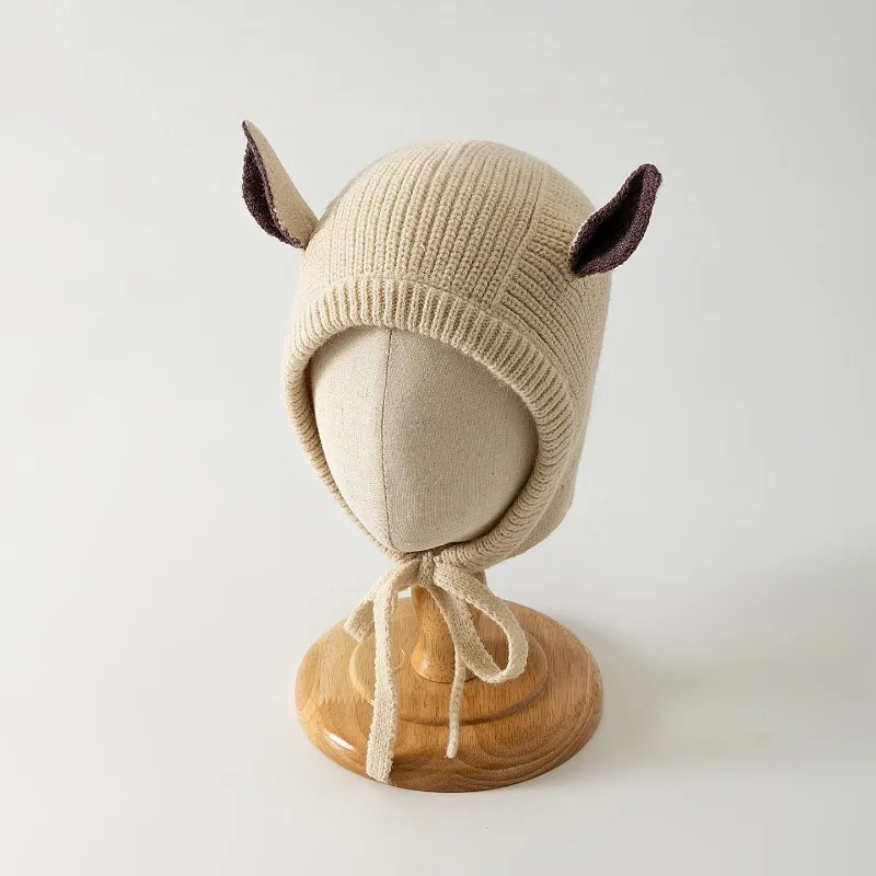 لطيف الكرتون الطفل بالاكلافا قبعة الحلو الحيوان الأذن رفرف قبعة مع حماية الرقبة الدافئة يندبروف الخريف الشتاء مجموعة ل 1-4 سنوات