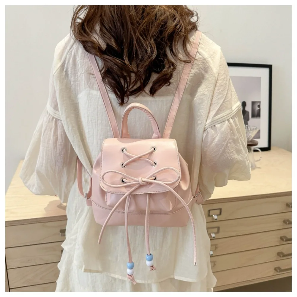 Female Backpack PU Small Teenage Girls Fashion Leisure Zipper Shoulder Bag Knapsack High-capacity Women Mini School Backpack