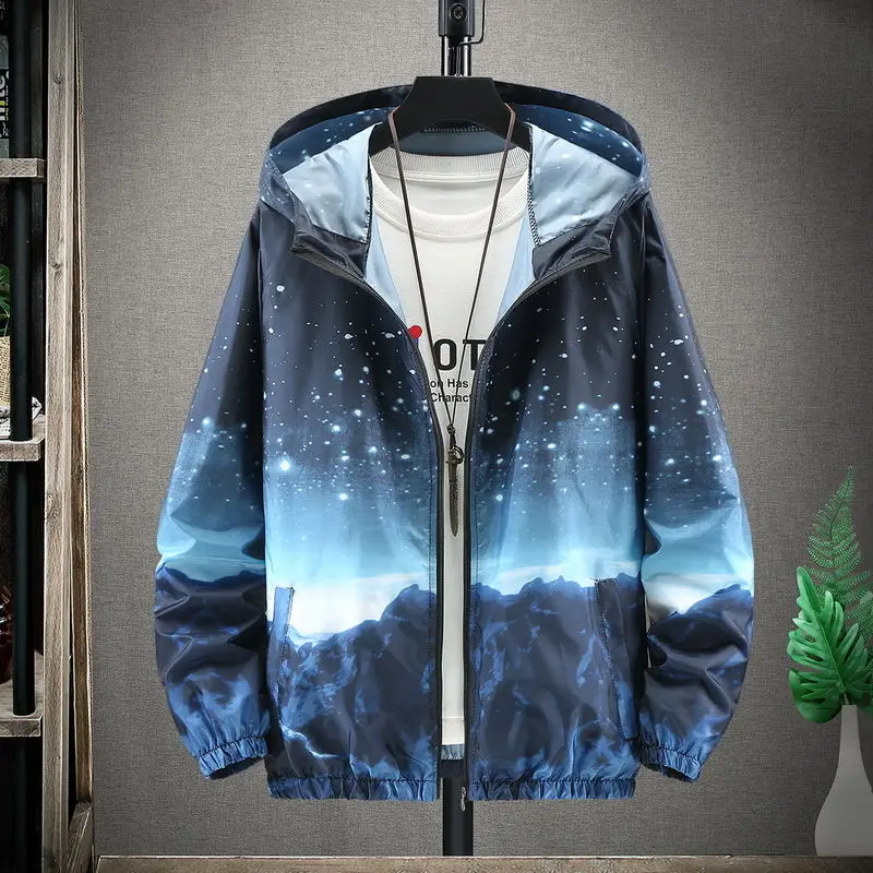 معطف رجالي مموه خفيف الوزن وجيد التهوية للصيف والجاف للحماية من الشمس Jaet للاستخدام الخارجي للحماية من الأشعة فوق البنفسجية فضفاض مناسب... #4