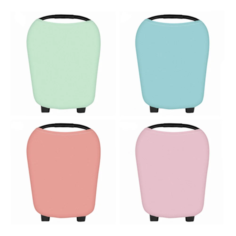 

Nursing Cover Baby Car Seat Canopy Light Pink for Girls Boys 360 Protection Sunlight Wind Heat Privacy Baby Car Seat Cover