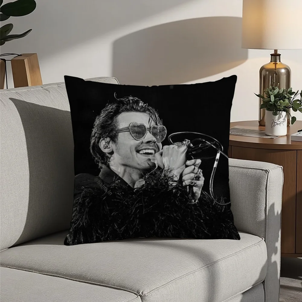 

Singer H-Harry Music Pillow Case Plush Fabric Soft Pillowcase Double Sided Print Cushion Cover Household Gifts