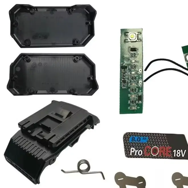 21700 Plastic Case PCB Circuit Board For Battery Shell Box With Charging Protection For BAT618 18V Li-ion Power Tool Pack Repair