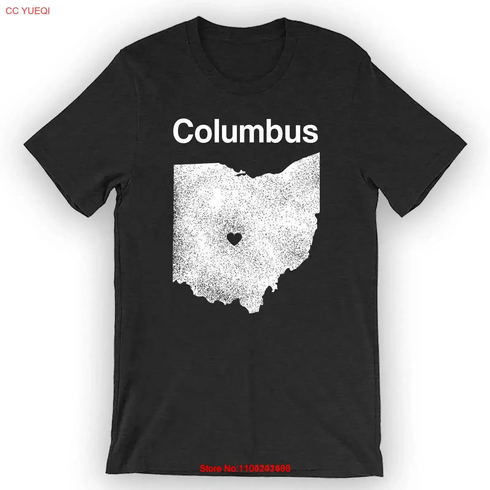 Columbus Ohio T Shirt vintage Washed designer clothes Comfortable Casual homme graphic Breathable Slightly