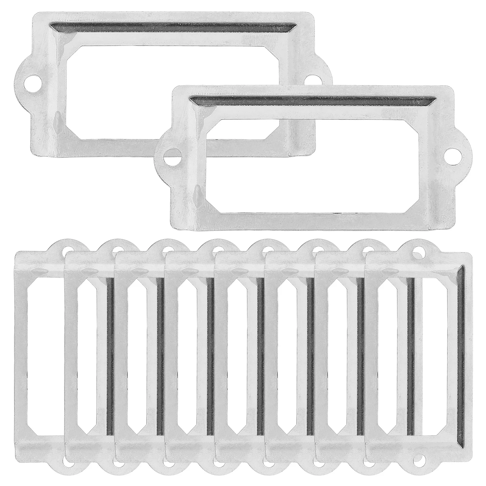 

1Set Iron Drawer Label Holder Frame Vintage Metal Name Card Holder File Cabinet Cupboard Tag Drawer Labels Label Frame