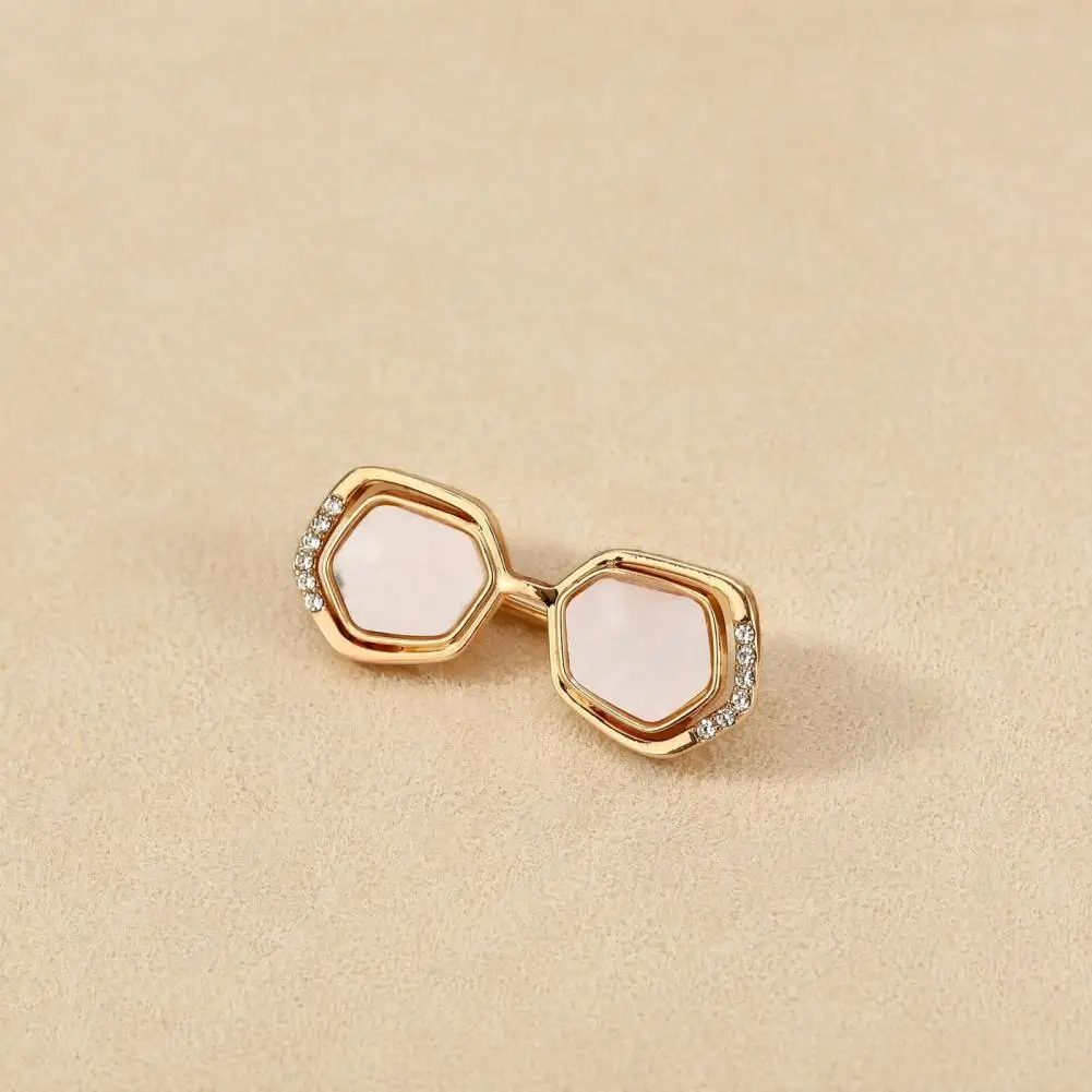 Long-lasting Eyeglass Brooch Glasses Brooch Mini Glasses Shape Brooch Alloy Lapel Pin Accessory Decorative Clothing for Shirts