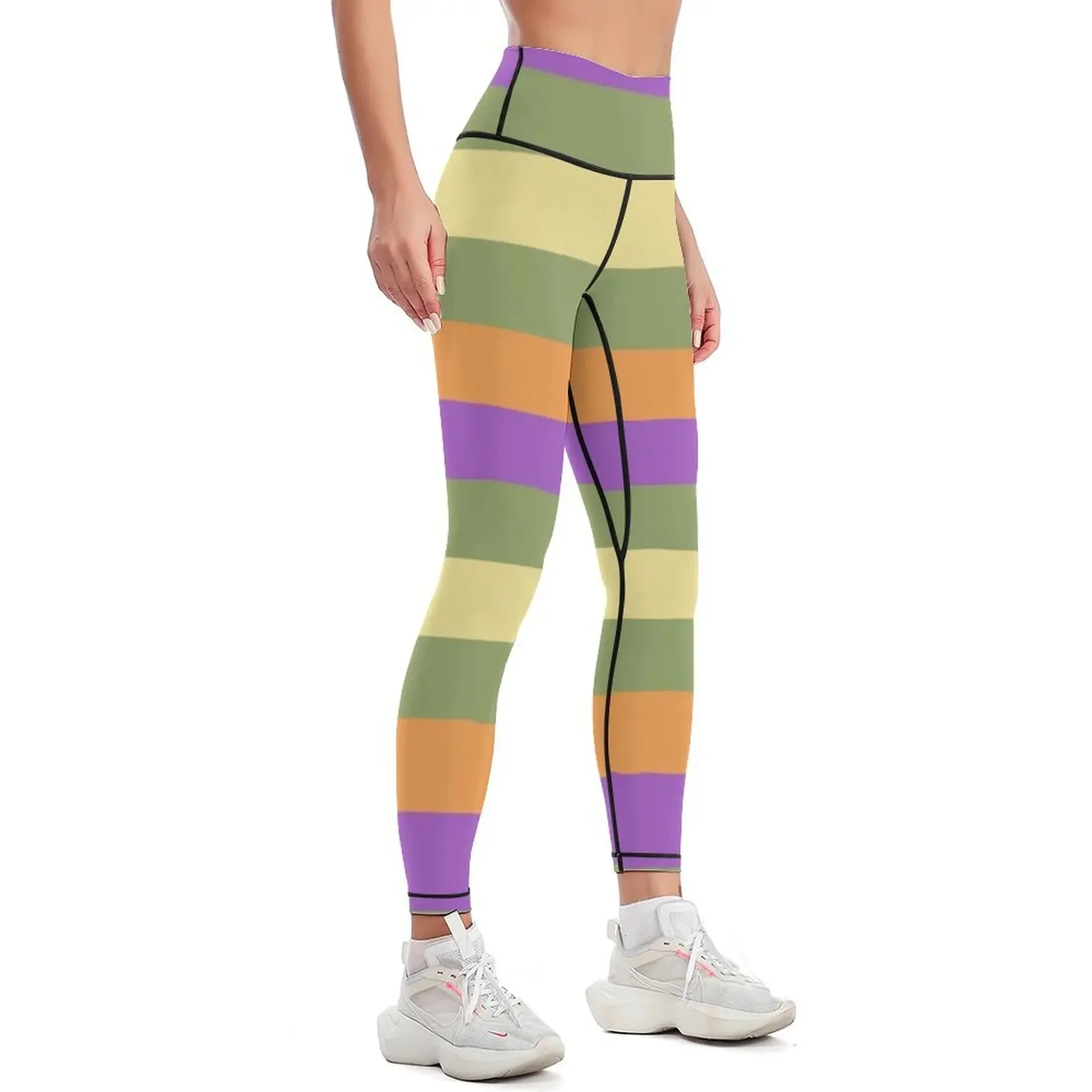 Moth Eaten Stripes Leggings Women's tights jogging pants sports woman gym Pants sport Womens Leggings