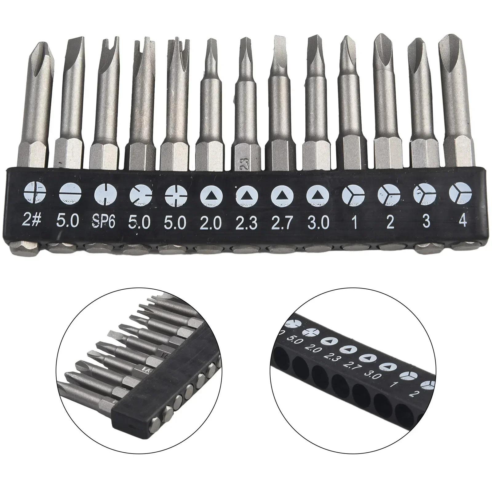 13Pcs Special-shaped Screwdriver Set 50mm U-shaped Y-Type Triangle Inner Cross Three Points Screwdriver Bit Tool