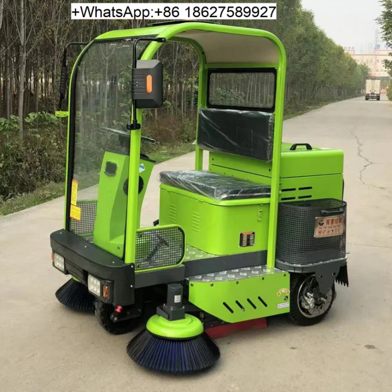 Small Sweeper Truck 1500Semi-closed three-brush sweeper Street leaf sweeper