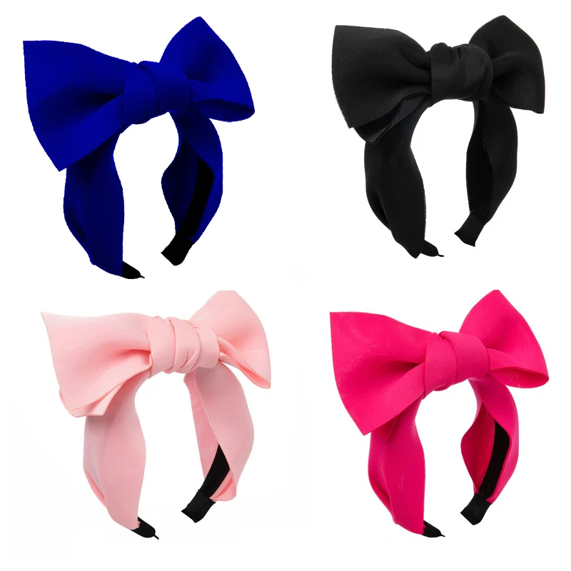 Y2k Bow Headbands For Women High-end Hairbands Korea Hair Accessories Hair Bows Flower Ribbon Head Wrap Hair Band