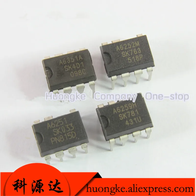 10pcs/lot A6259H A6251 A6252 A6252M   A6252 A6351 A6351A LCD Power Management Chip DIP-7