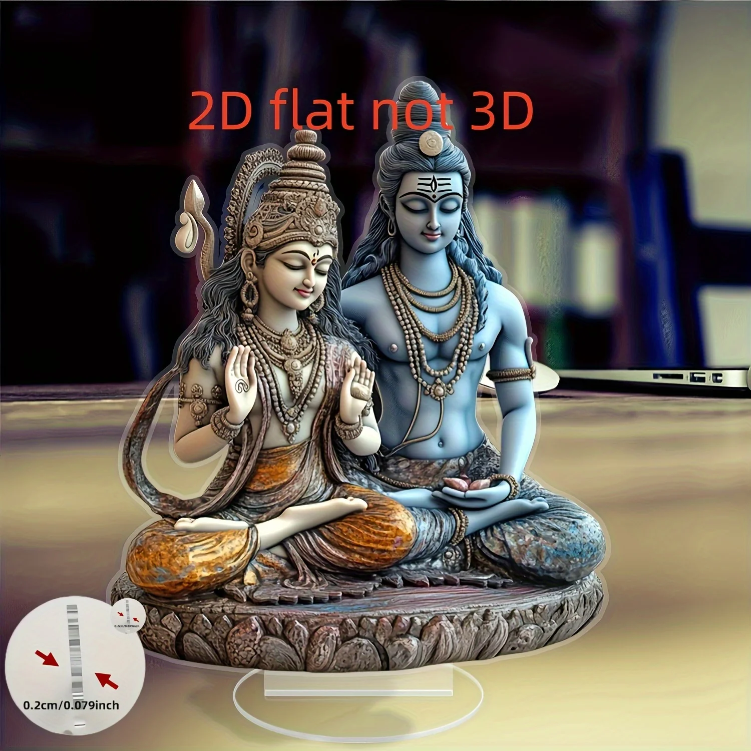 2D Flat 1pc 2D Flat Bohemian Style Acrylic Indian Deity Ornament - a Multifunctional Desktop Decoration Suitable for Home And Of