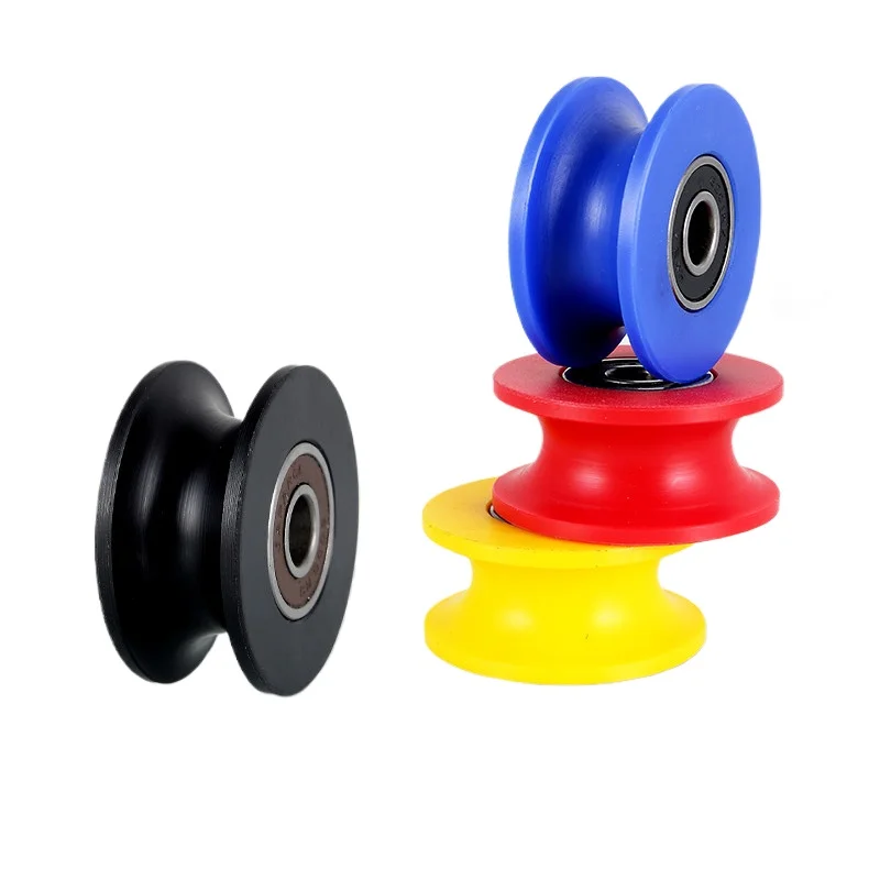 Nylon bearing pulley POM track wheel U-shaped H-shaped V-shaped guide wheel fixed roller